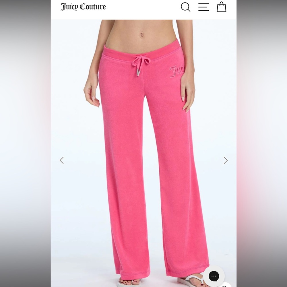 Juicy Couture pink velour track pants NWT